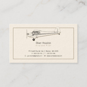 Airplane Pilot   Aviation Business Card