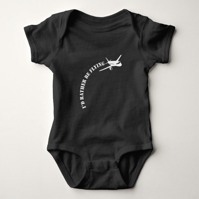 Airplane Pilot Flying Plane Aviation Enthusiast Baby Bodysuit (Front)