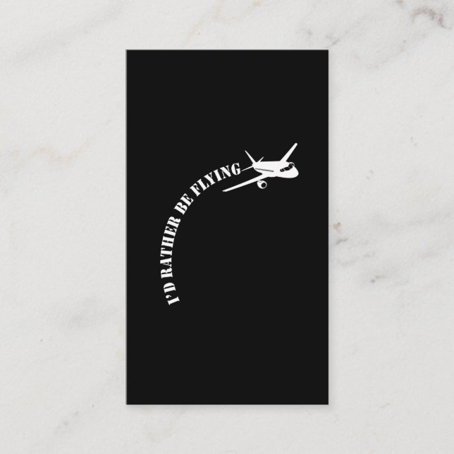 Airplane Pilot Flying Plane Aviation Enthusiast Business Card (Front)