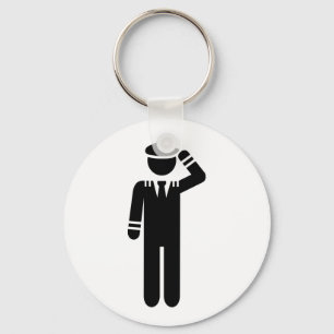 Airplane pilot key ring