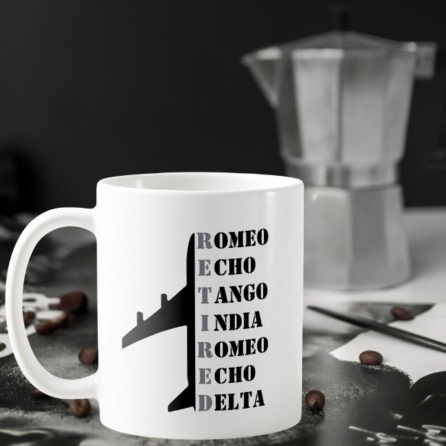 Airplane Retired Nato Phonetic Alphabet Aviation Coffee Mug (Creator Uploaded)