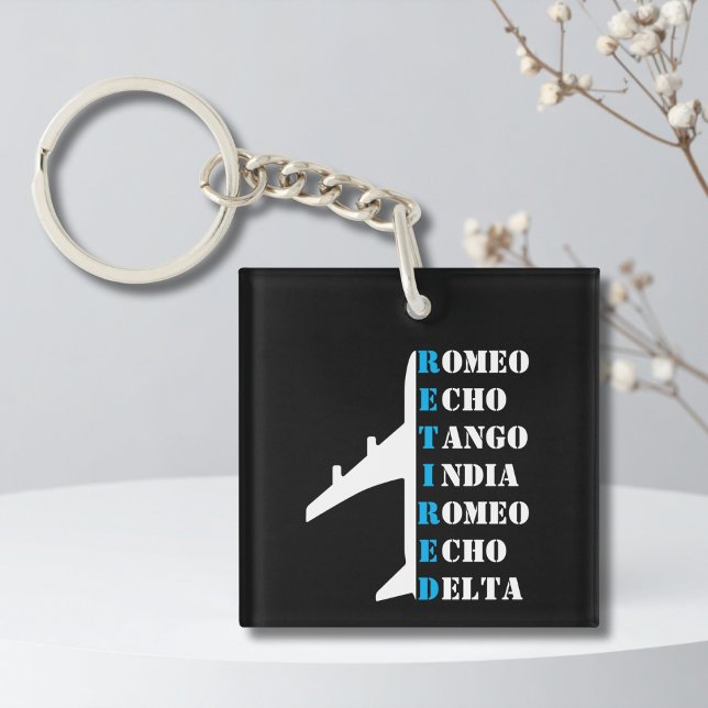 Airplane Retired Nato Phonetic Alphabet Aviation Key Ring (Creator Uploaded)