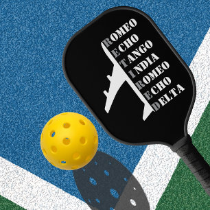 Airplane Retired Nato Phonetic Alphabet Aviation Pickleball Paddle
