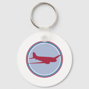airplane silhouette key ring