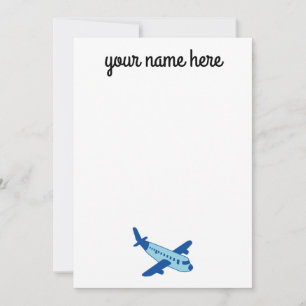 Airplane Stationery Notecards for Kids