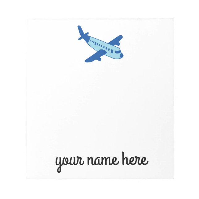 Airplane Stationery Notepad for Kids (Front)