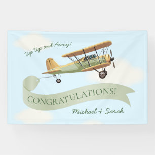 Airplane Vintage Baby Shower Banner