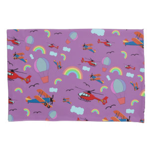 AIRPLANES AND RAINBOWS TRAVEL PILLOWCASE