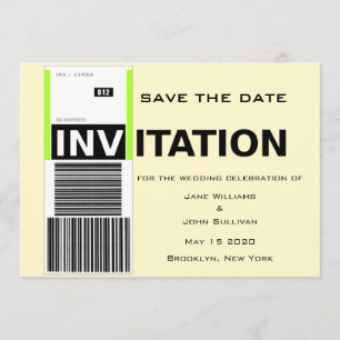 Airport Baggage Claim Theme Wedding Save The Date