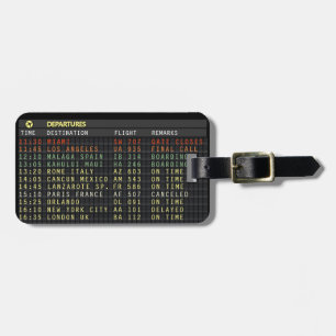 Airport Board (customisable) Luggage Tag