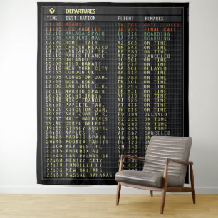 Airport Board (customizable) Tapestry