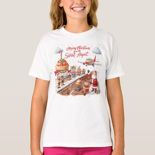 Airport Christmas themed T-Shirt (Front)
