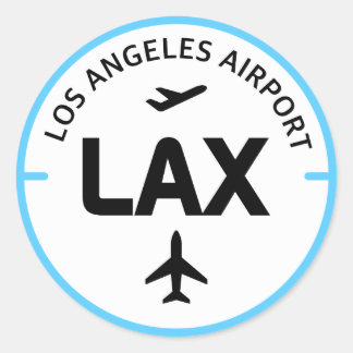 Airport code LAX Los Angeles Classic Round Sticker