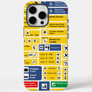 Airport Direction Information Boards Signage iPhone 16 Pro Max Case