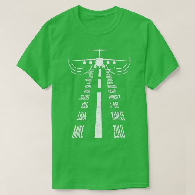 Airport Landing Plane Pilot T-Shirt (Design Front)