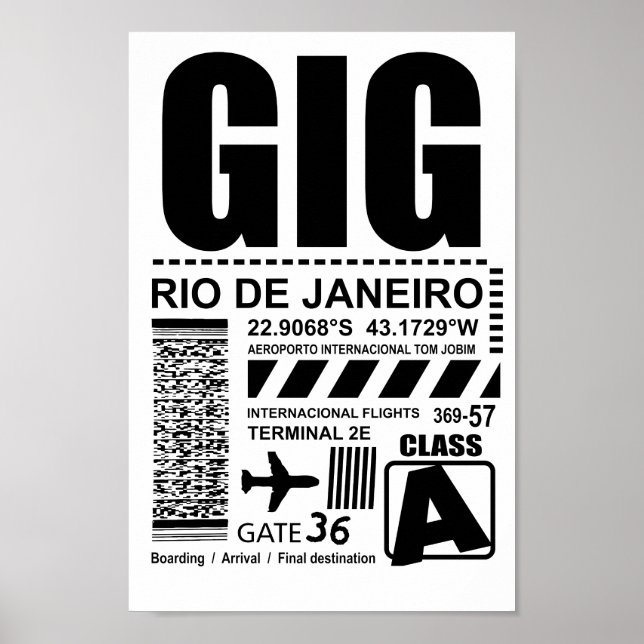 Airport Rio de Janeiro GIG Poster (Front)
