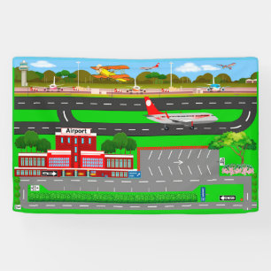 Airport Roads for Cars 2 1/2' x 4' Banner