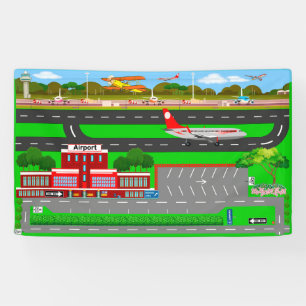 Airport Roads for Cars 3' x 5'  Banner