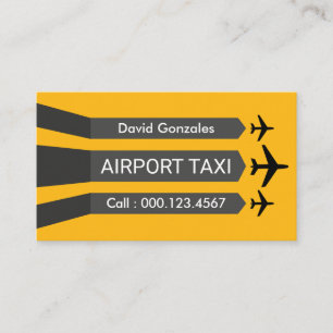 Airport Runway Taxi Driving Business Card