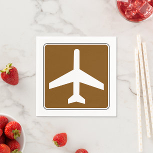 Airport Sign Paper Napkins