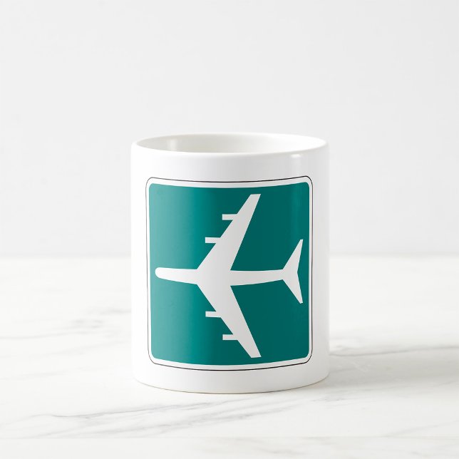 Airport Symbol Sign Aeroplane Travel Icon  Coffee Mug (Creator Uploaded)