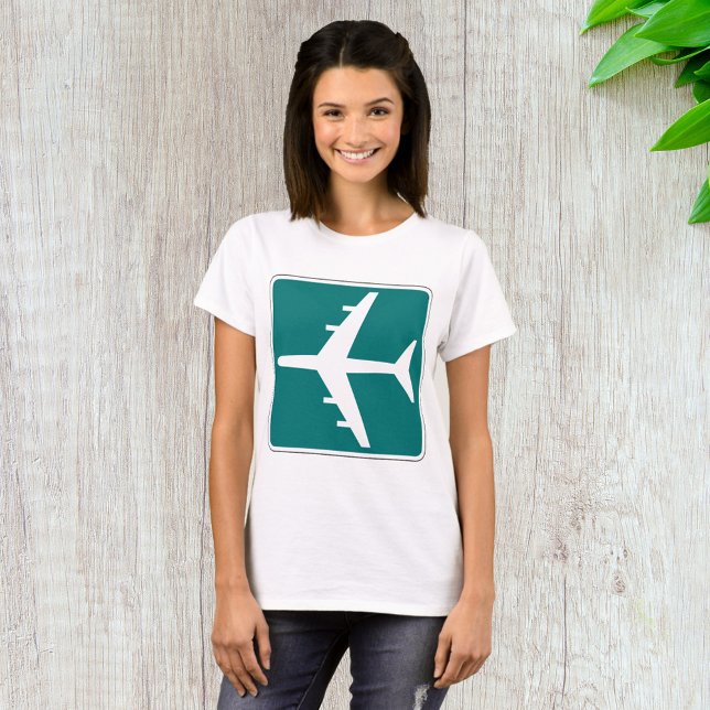Airport Symbol Sign Aeroplane Travel Icon  T-Shirt (Creator Uploaded)