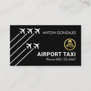 Airport Taxi Aeroplanes Runway Business Card