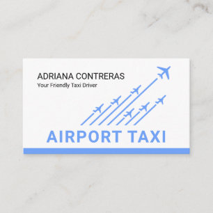 Airport Taxi Blue Aeroplanes Liftoff Business Card