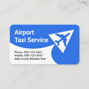 Airport Taxi Taking Off Business Card