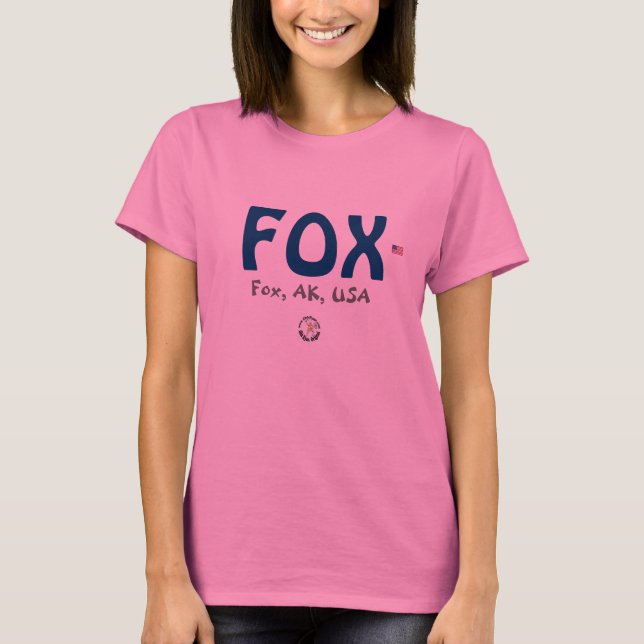 AirportFun, flag FOX pink T-Shirt (Front)