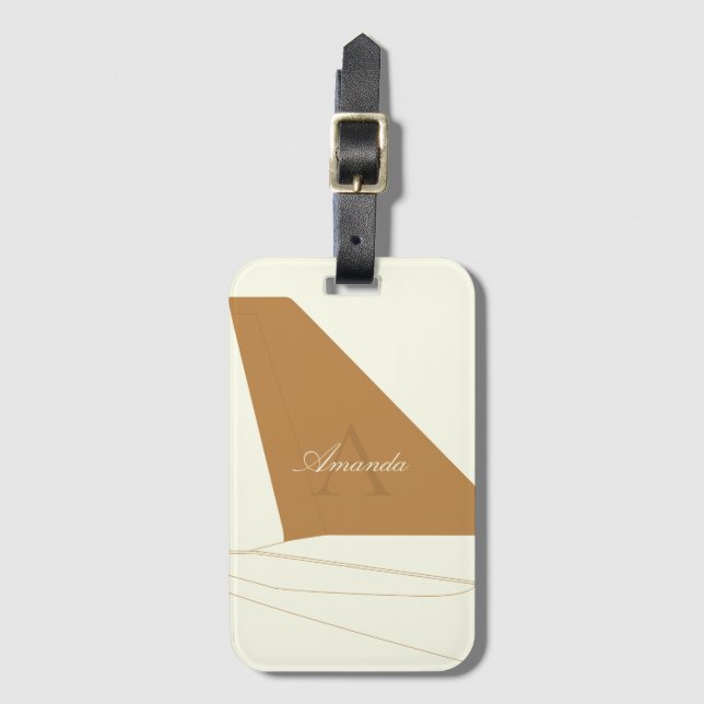 Airpplane Tail Fin Luggage Tag (Front Vertical)