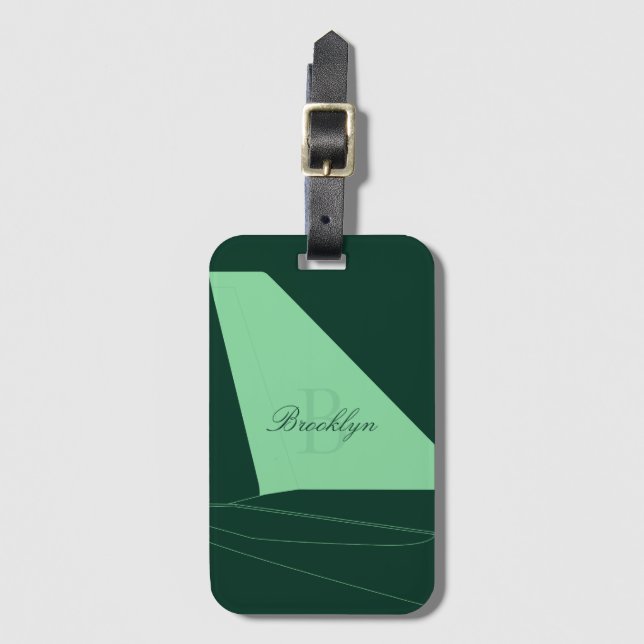 Airpplane Tail Fin Luggage Tag (Front Vertical)