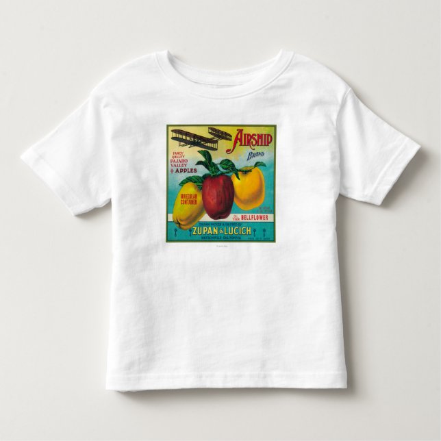 Airship Apple Crate LabelWatsonville, CA Toddler T-Shirt (Front)
