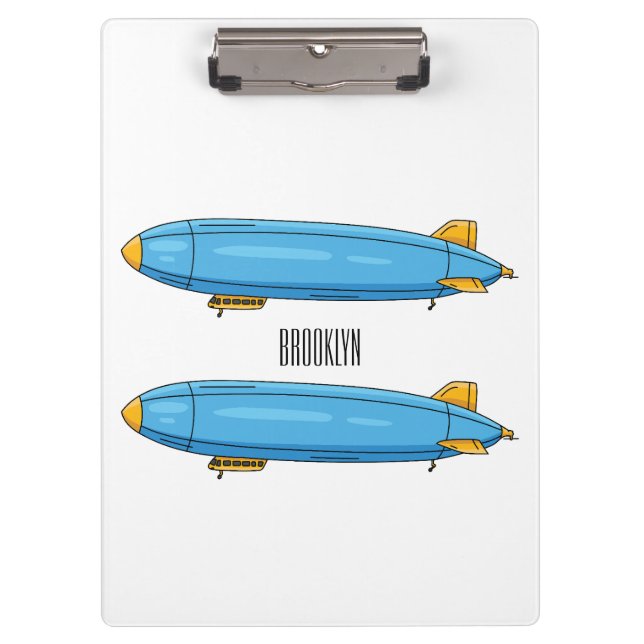 Airship cartoon illustration clipboard (Front)