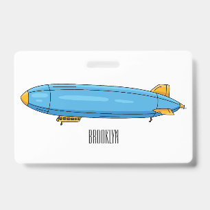 Airship cartoon illustration ID badge