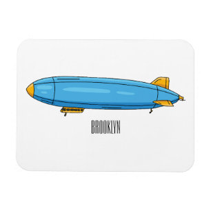 Airship cartoon illustration magnet