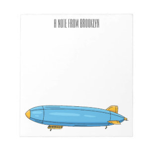 Airship cartoon illustration notepad