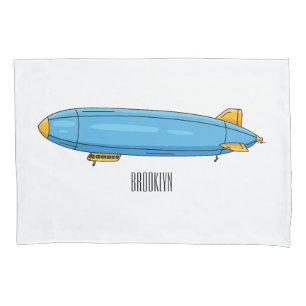 Airship cartoon illustration pillowcase