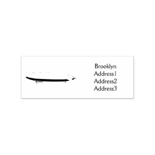 Airship cartoon illustration rubber stamp