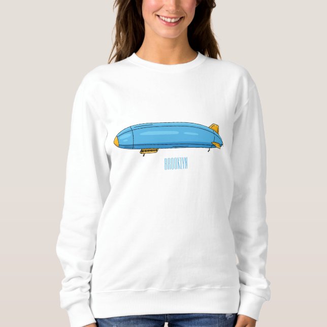 Airship cartoon illustration sweatshirt (Front)