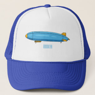 Airship cartoon illustration trucker hat