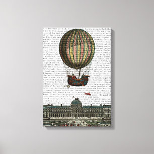 Airship Over City Canvas Print