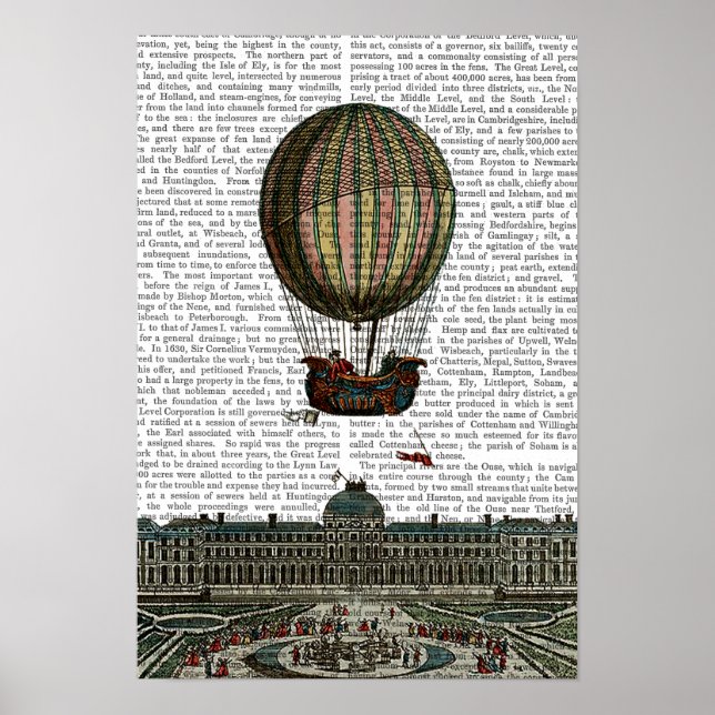 Airship Over City Poster (Front)