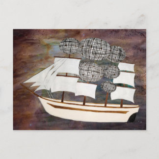 Airship Rabbie Burns Postcard