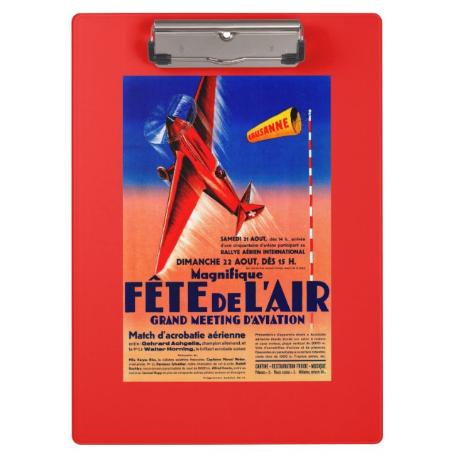 Airshow Featuring Haryse Hilsz Promotional Poste Clipboard (Front)