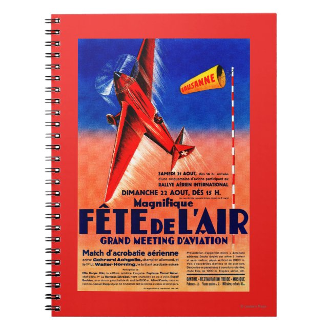 Airshow Featuring Haryse Hilsz Promotional Poste Notebook (Front)