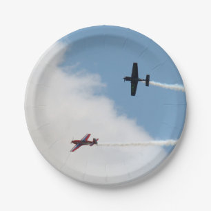 Airshow Fixed Wing Aeroplane Dogfight Paper Plate