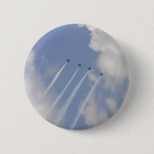 Airshow Military Jet Formation 6 Cm Round Badge