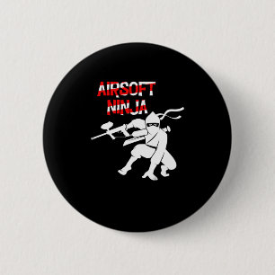 Airsoft Ninja Paintball Player Paintball Marker Gi 6 Cm Round Badge
