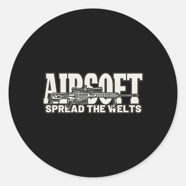 Airsoft Spread The Welts Airsoft Classic Round Sticker (Front)